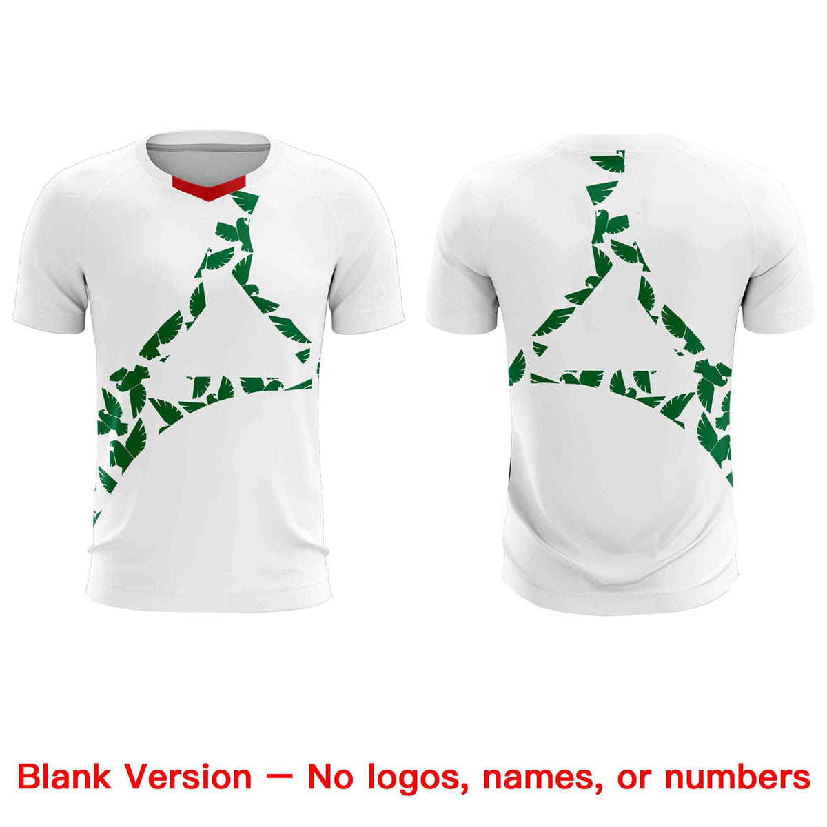Custom White Kelly Green Mexico Eagle World Cup Inspired Drapable Graffiti Pattern Soccer Sets Jersey