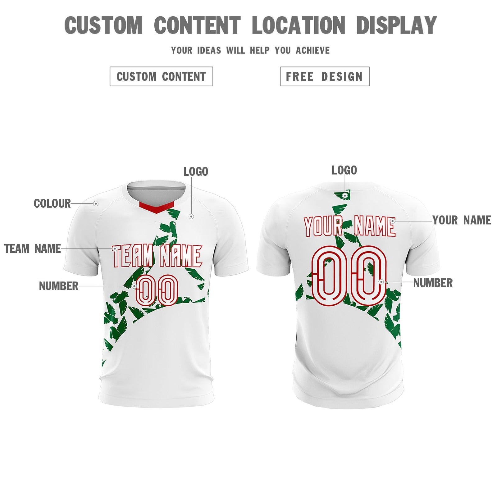 Custom White Kelly Green Mexico Eagle World Cup Inspired Drapable Graffiti Pattern Soccer Sets Jersey