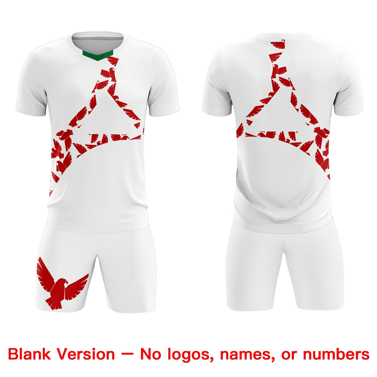 Custom White Red Mexico Eagle World Cup Inspired Lightweight Graffiti Pattern Soccer Sets Jersey