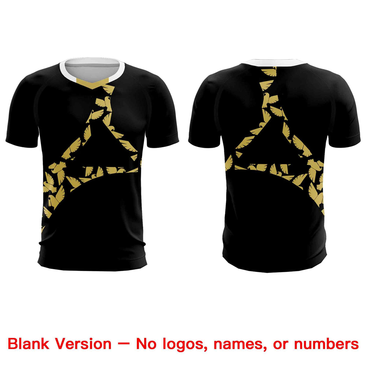 Custom Black Old Gold Mexico Eagle World Cup Inspired Quick-Drying Graffiti Pattern Soccer Sets Jersey