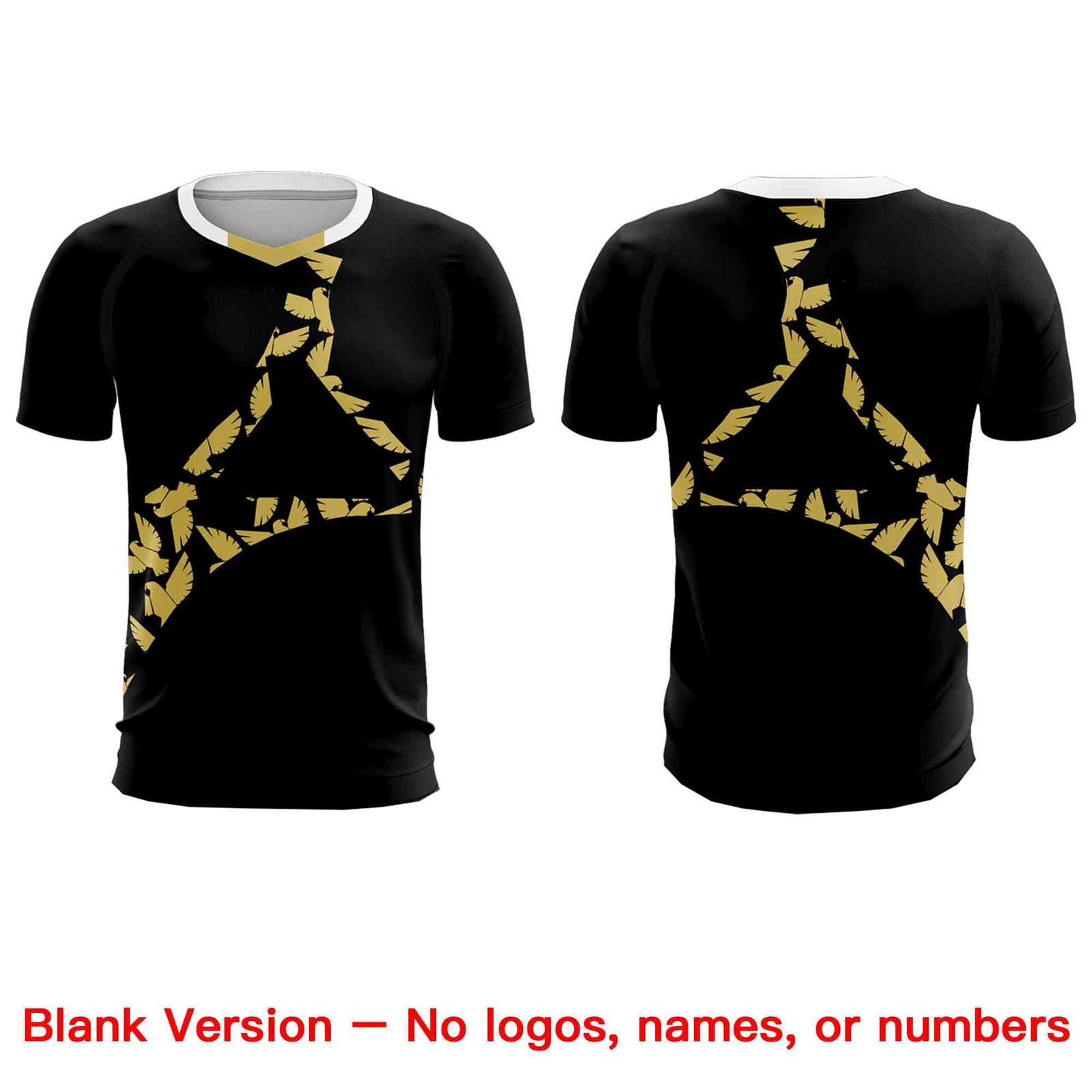 Custom Black Old Gold Mexico Eagle World Cup Inspired Quick-Drying Graffiti Pattern Soccer Sets Jersey