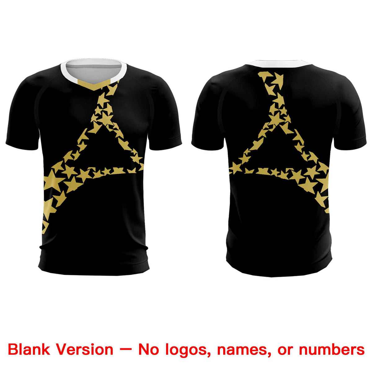 Custom Black Old Gold America Star World Cup Inspired Lightweight Graffiti Pattern Soccer Sets Jersey