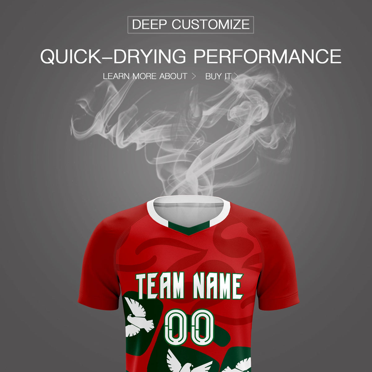 Custom Red Mexico Eagle World Cup Inspired Lightweight Graffiti Pattern Soccer Sets Jersey