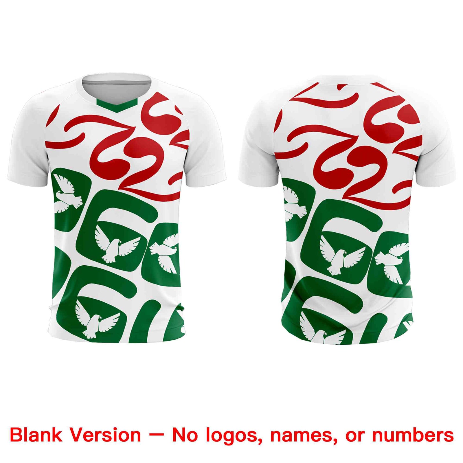 Custom White Mexico Eagle World Cup Inspired Wrinkle-Resistant Graffiti Pattern Soccer Sets Jersey