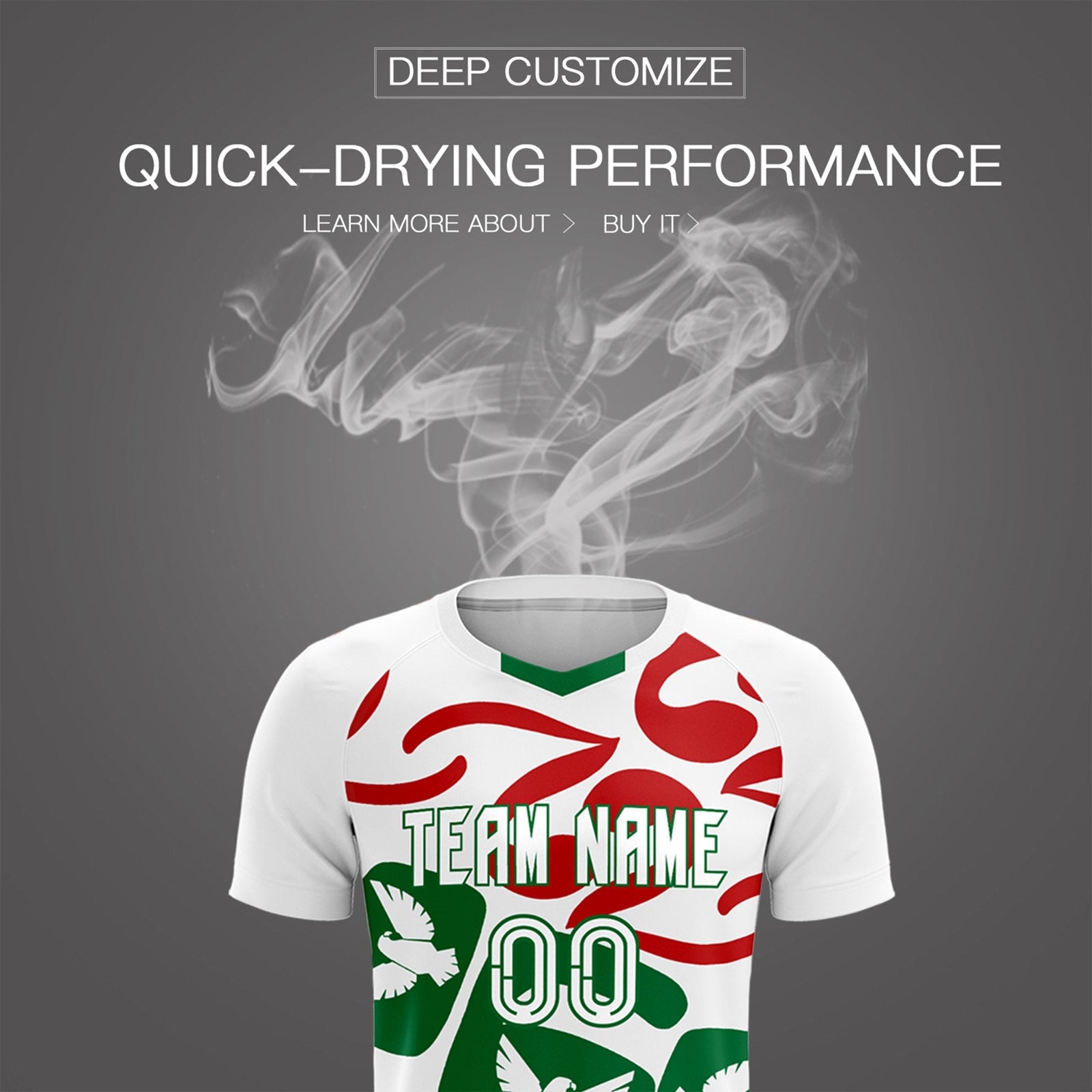 Custom White Mexico Eagle World Cup Inspired Wrinkle-Resistant Graffiti Pattern Soccer Sets Jersey
