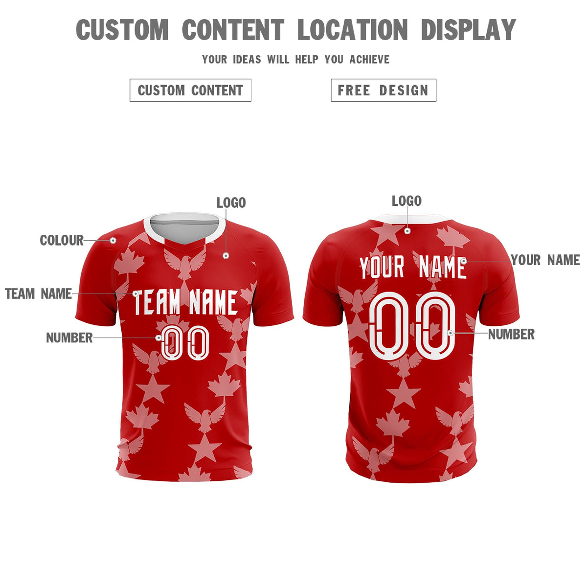 Custom Red World Cup Inspired Breathable&amp;Quick-Drying Training Uniform Graffiti Pattern Soccer Sets Jersey