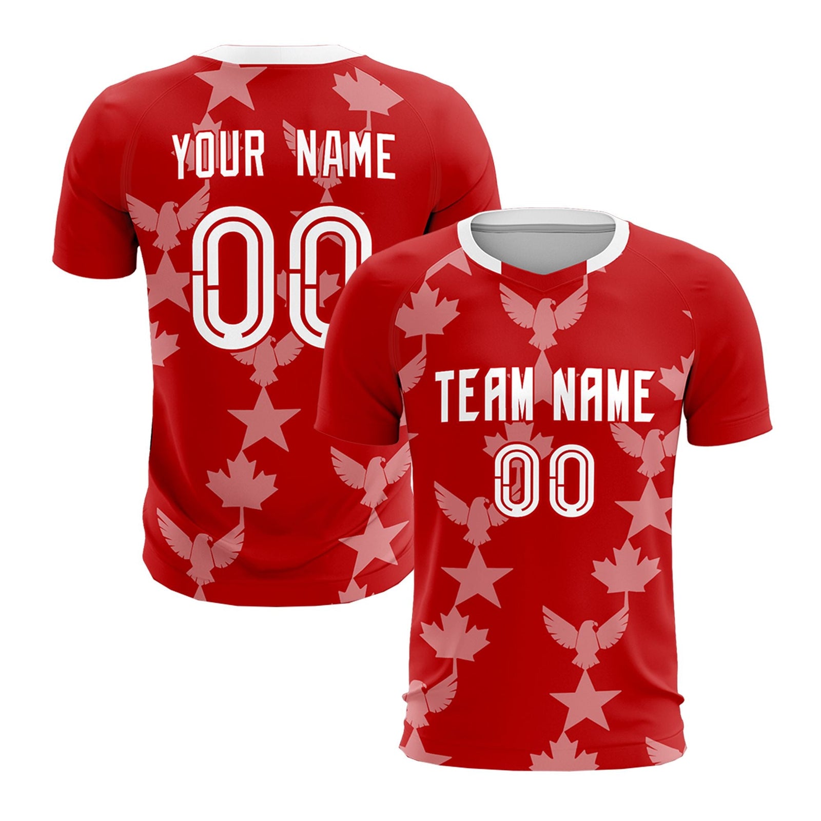 Custom Red World Cup Inspired Breathable&Quick-Drying Training Uniform Graffiti Pattern Soccer Sets Jersey
