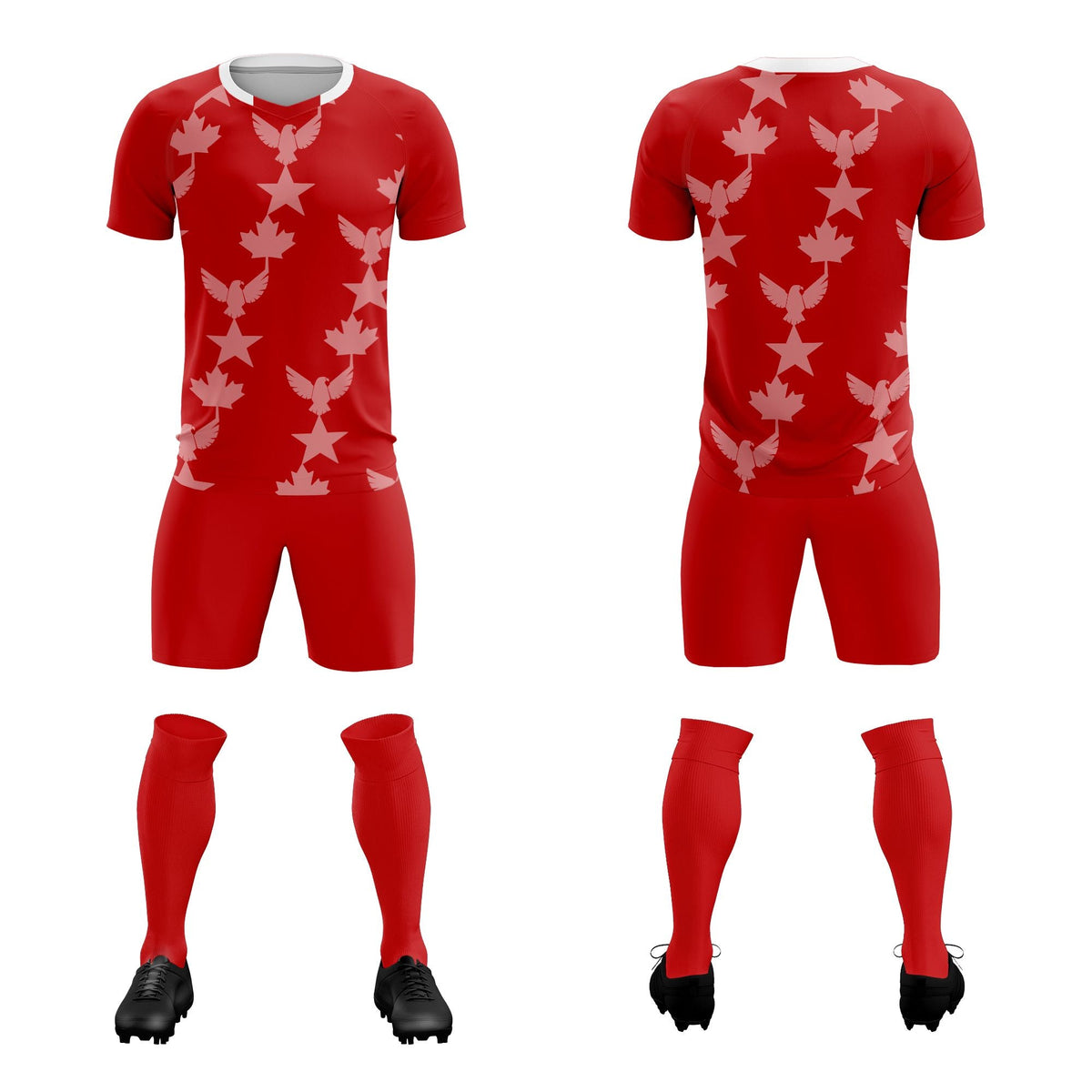 Custom Red World Cup Inspired Breathable&amp;Quick-Drying Training Uniform Graffiti Pattern Soccer Sets Jersey