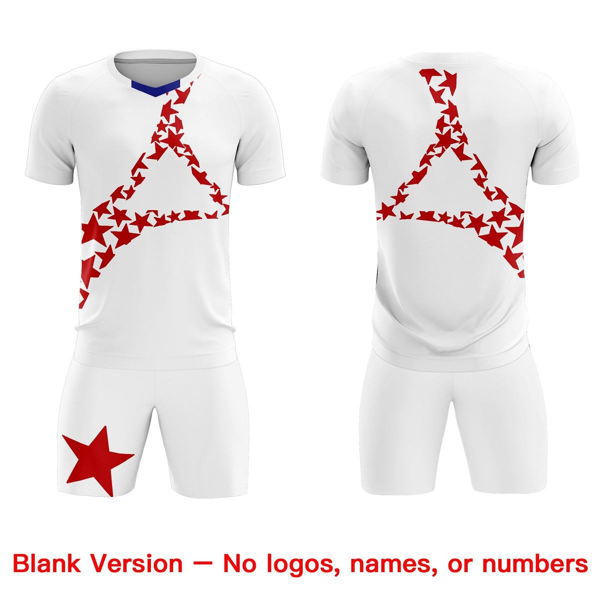 Custom White Red America Star World Cup Inspired Lightweight Graffiti Pattern Soccer Sets Jersey