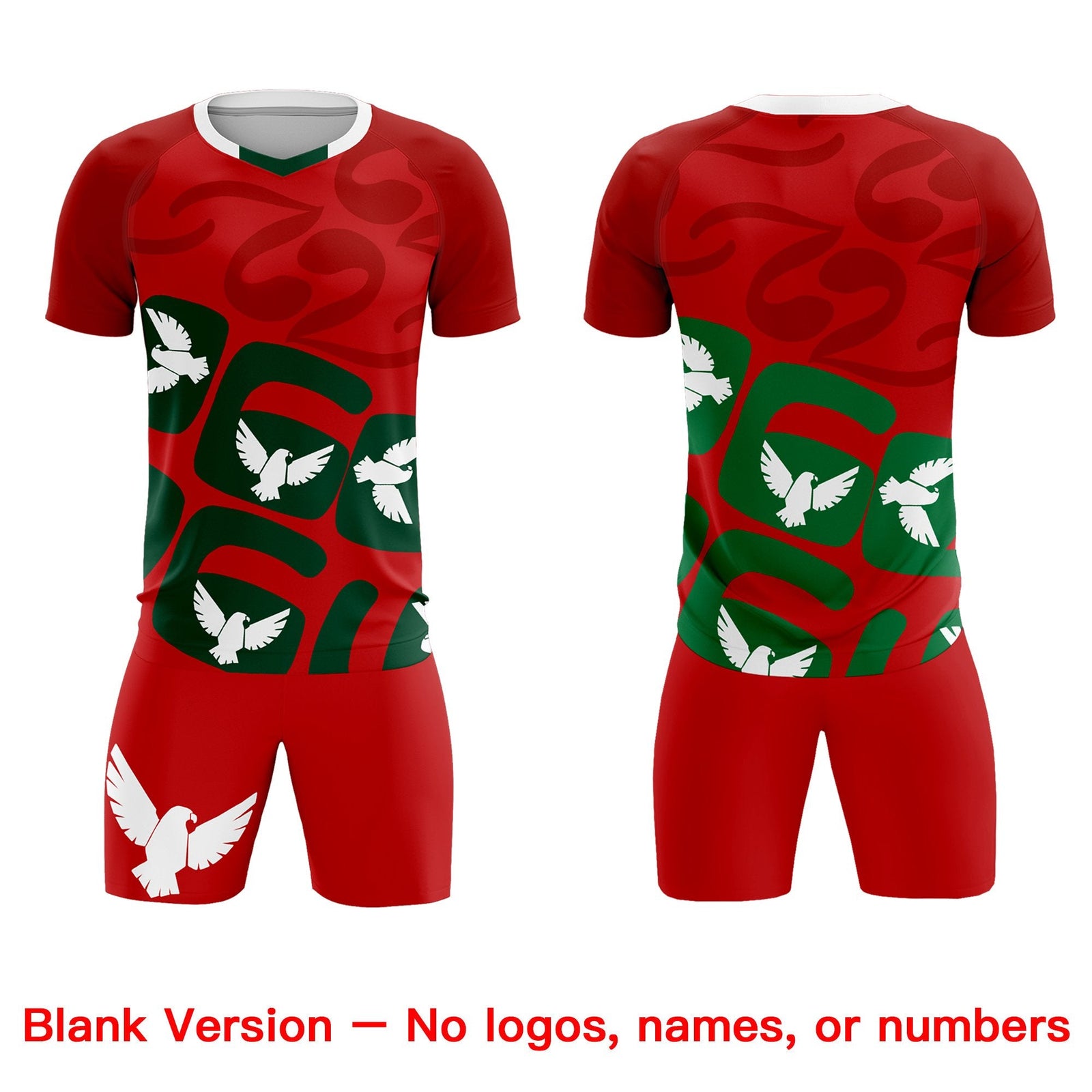 Custom Red Mexico Eagle World Cup Inspired Lightweight Graffiti Pattern Soccer Sets Jersey
