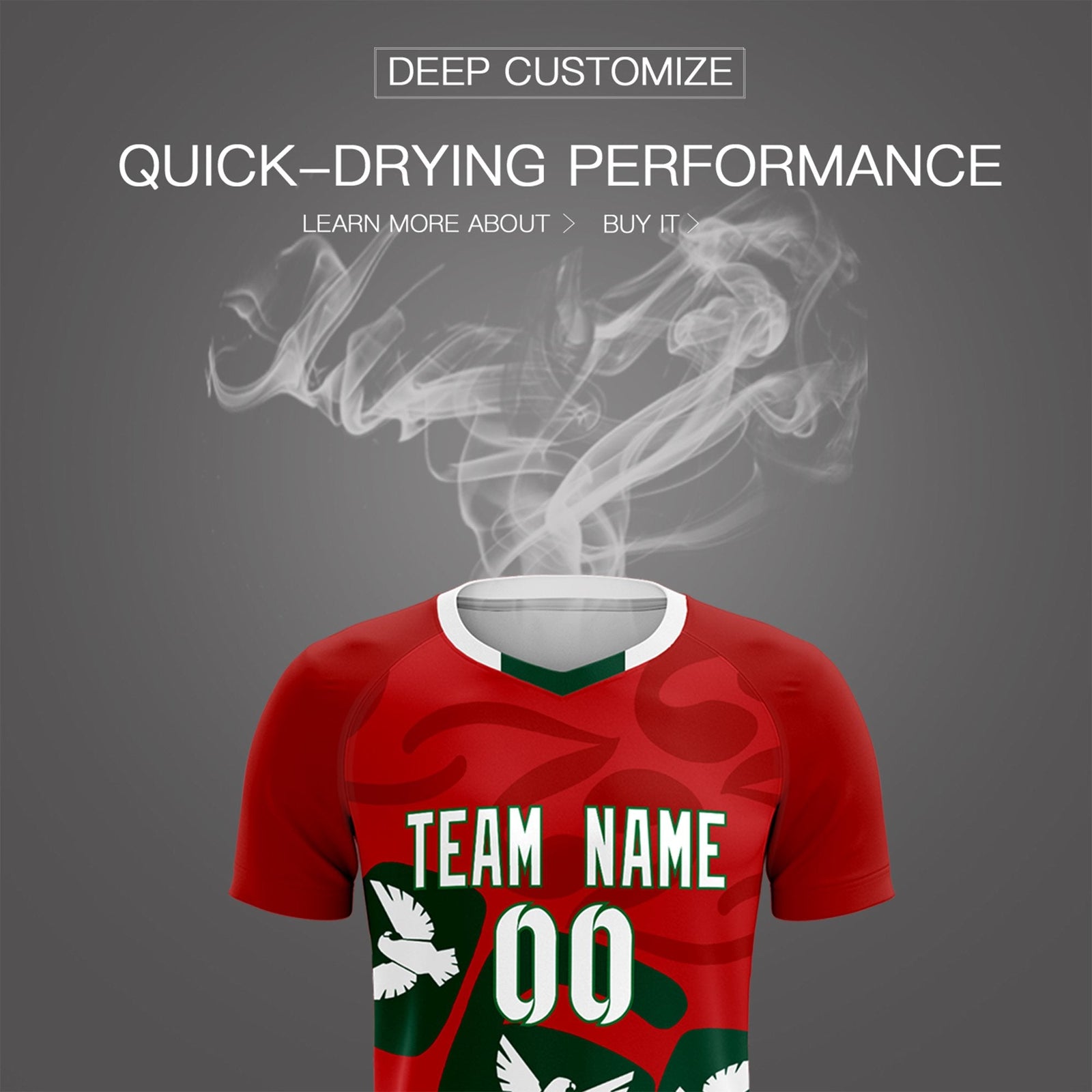 Custom Red Mexico Eagle World Cup Inspired Lightweight Graffiti Pattern Soccer Sets Jersey