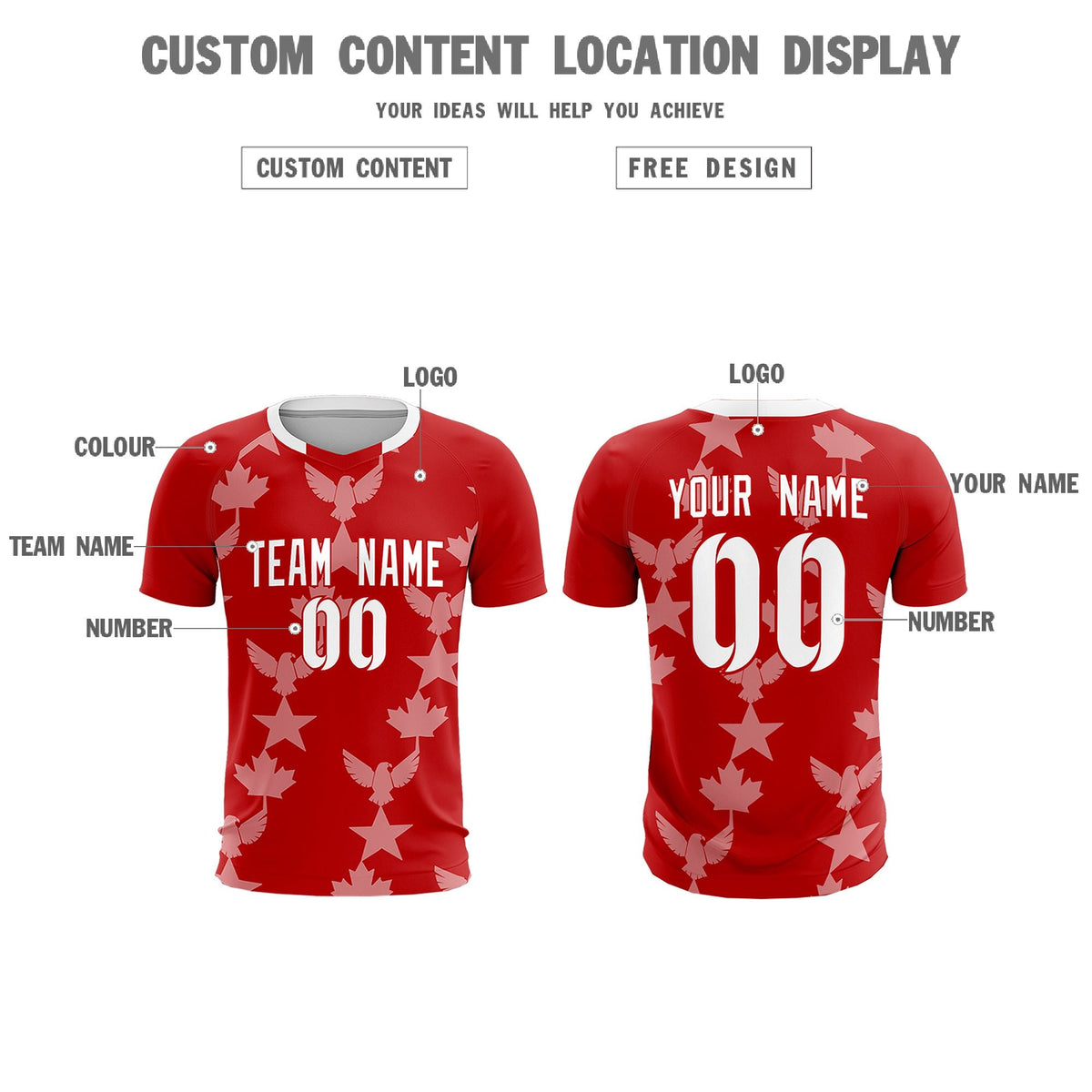 Custom Red World Cup Inspired Breathable&amp;Quick-Drying Training Uniform Graffiti Pattern Soccer Sets Jersey