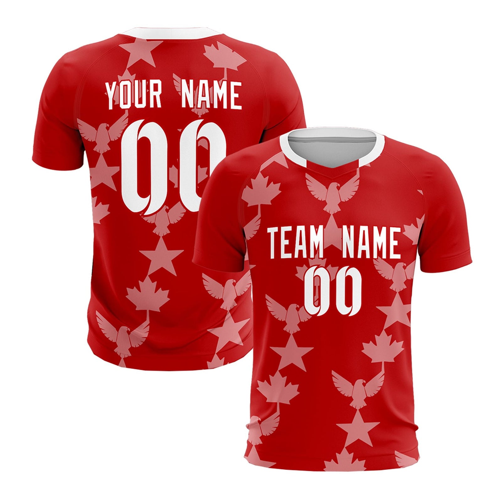 Custom Red World Cup Inspired Breathable&Quick-Drying Training Uniform Graffiti Pattern Soccer Sets Jersey