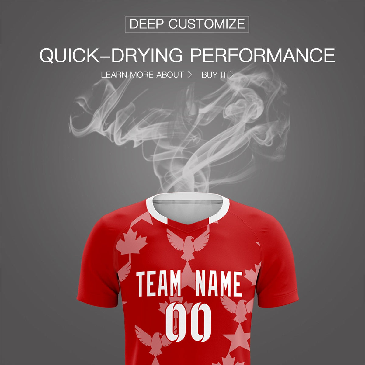 Custom Red World Cup Inspired Breathable&amp;Quick-Drying Training Uniform Graffiti Pattern Soccer Sets Jersey