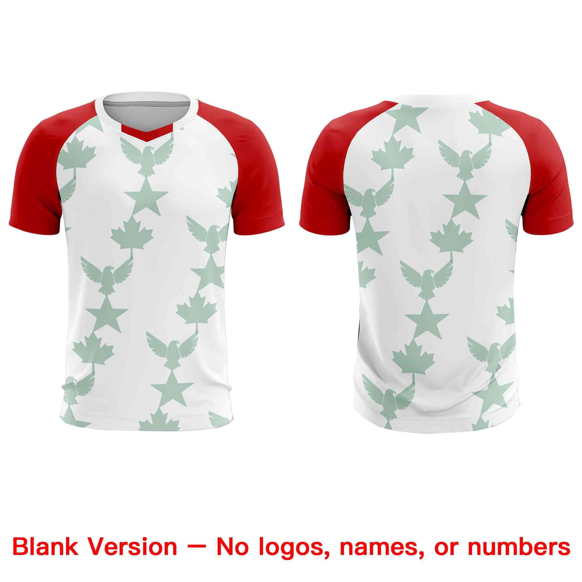 Custom Red White World Cup Inspired Lightweight&amp;Drapable Training Uniform Raglan Sleeve Soccer Sets Jersey