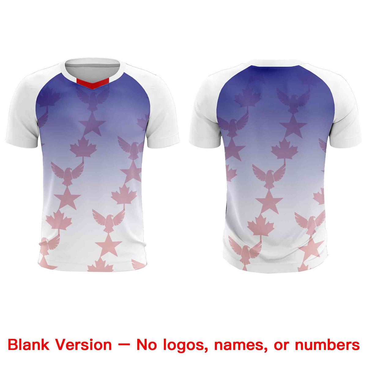 Custom White Royal World Cup Inspired Lightweight&amp;Drapable Training Uniform Gradient Fashion Soccer Sets Jersey