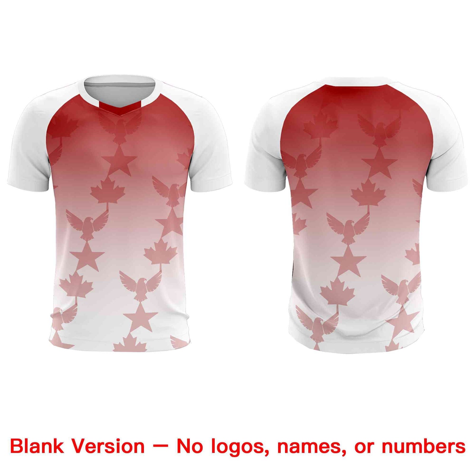 Custom White Red World Cup Inspired Wrinkle-Resistant Training Uniform Gradient Fashion Soccer Sets Jersey