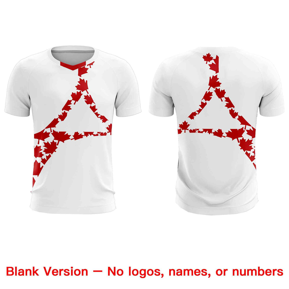 Custom White Red Canada Maple Leaves World Cup Inspired Quick-Drying Graffiti Pattern Soccer Sets Jersey