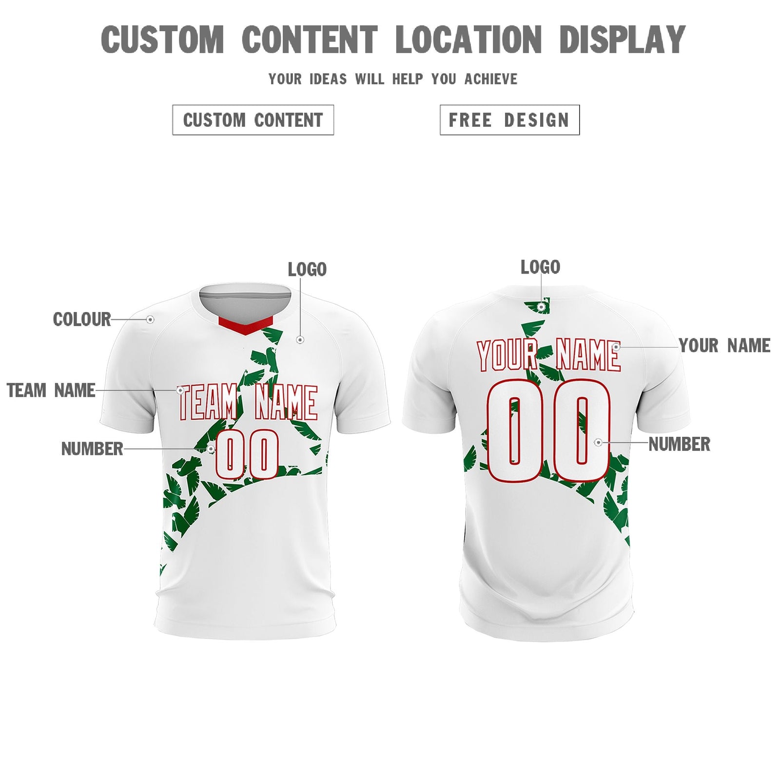 Custom White Kelly Green Mexico Eagle World Cup Inspired Drapable Graffiti Pattern Soccer Sets Jersey