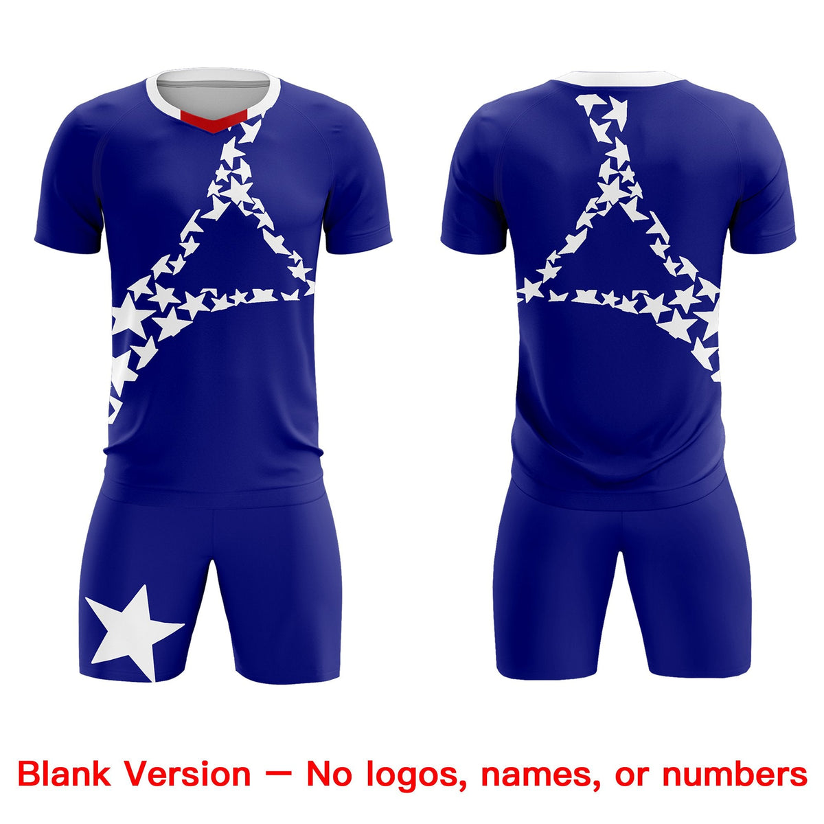 Custom Royal White America Star World Cup Inspired Breathable Graffiti Pattern Soccer Sets Jersey