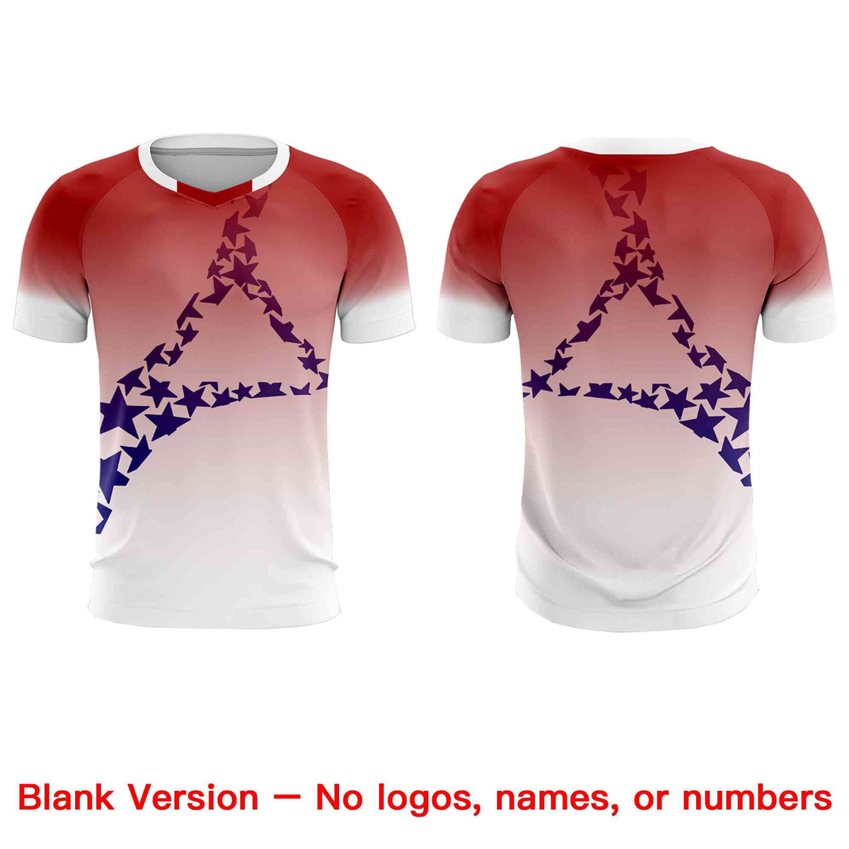 Custom Red Royal America Star World Cup Inspired Quick-Drying Gradient Fashion Soccer Sets Jersey