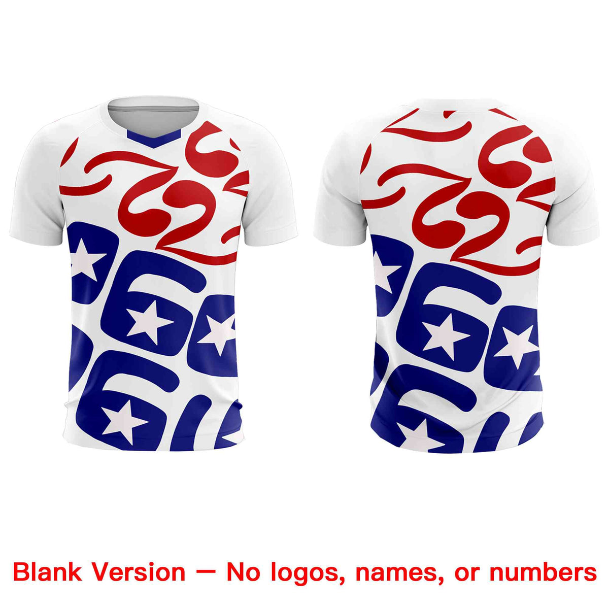 Custom White America Star World Cup Inspired Quick-Drying Graffiti Pattern Soccer Sets Jersey