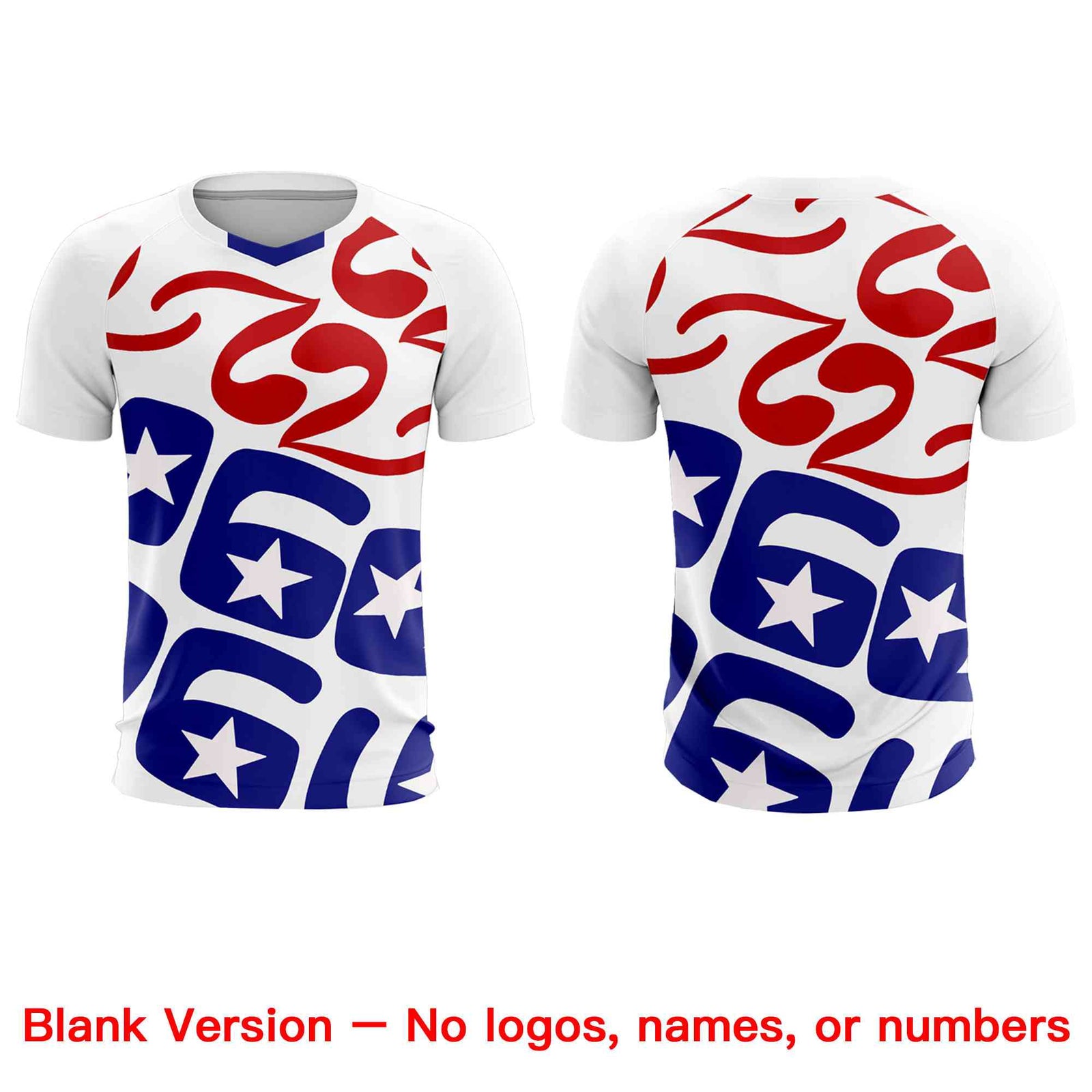 Custom White America Star World Cup Inspired Quick-Drying Graffiti Pattern Soccer Sets Jersey
