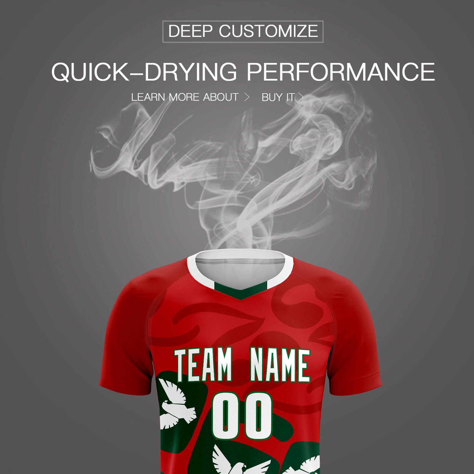 Custom Red Mexico Eagle World Cup Inspired Lightweight Graffiti Pattern Soccer Sets Jersey