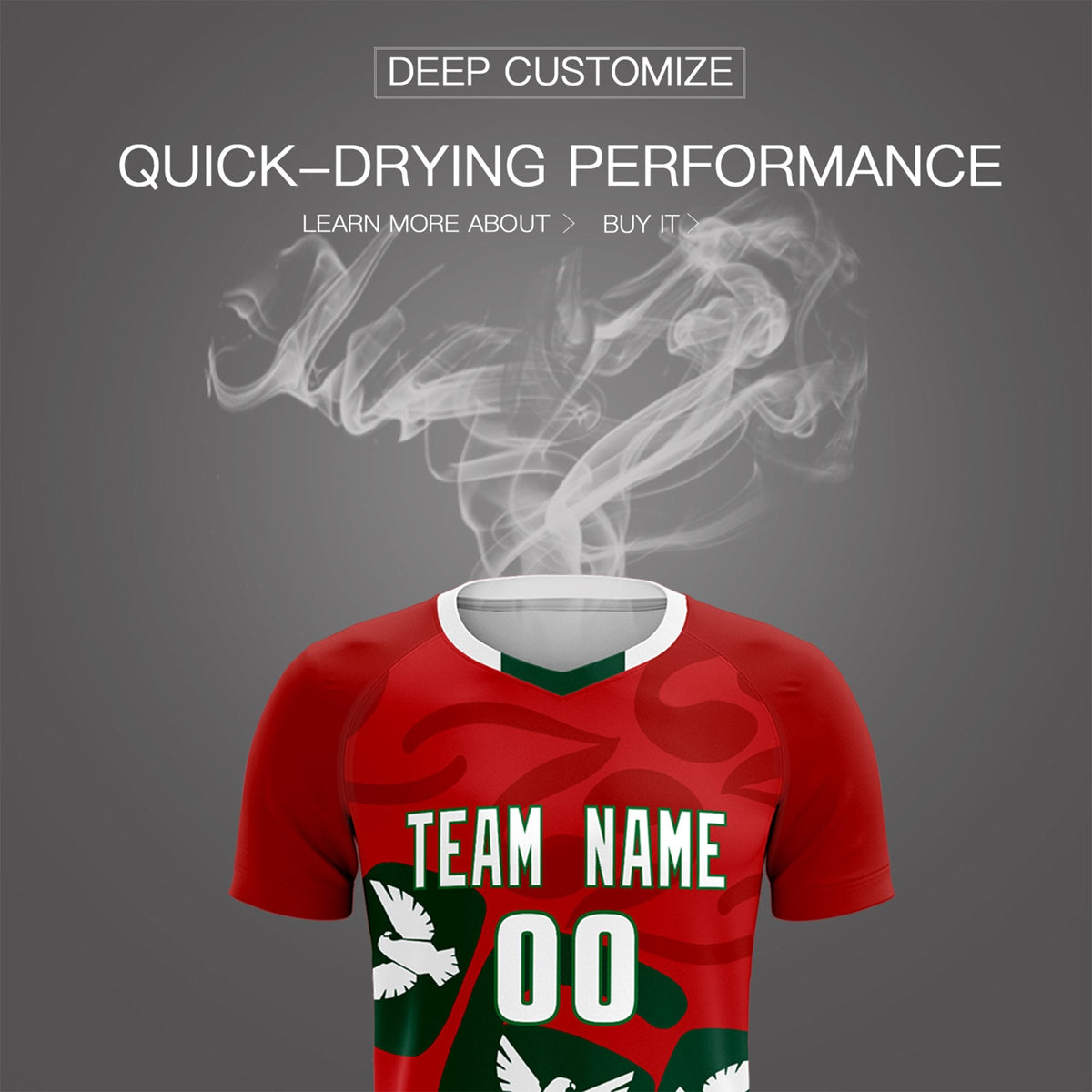 Custom Red Mexico Eagle World Cup Inspired Lightweight Graffiti Pattern Soccer Sets Jersey