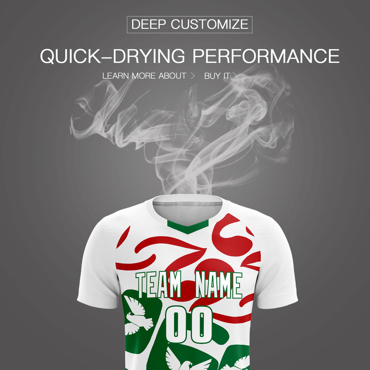 Custom White Mexico Eagle World Cup Inspired Wrinkle-Resistant Graffiti Pattern Soccer Sets Jersey