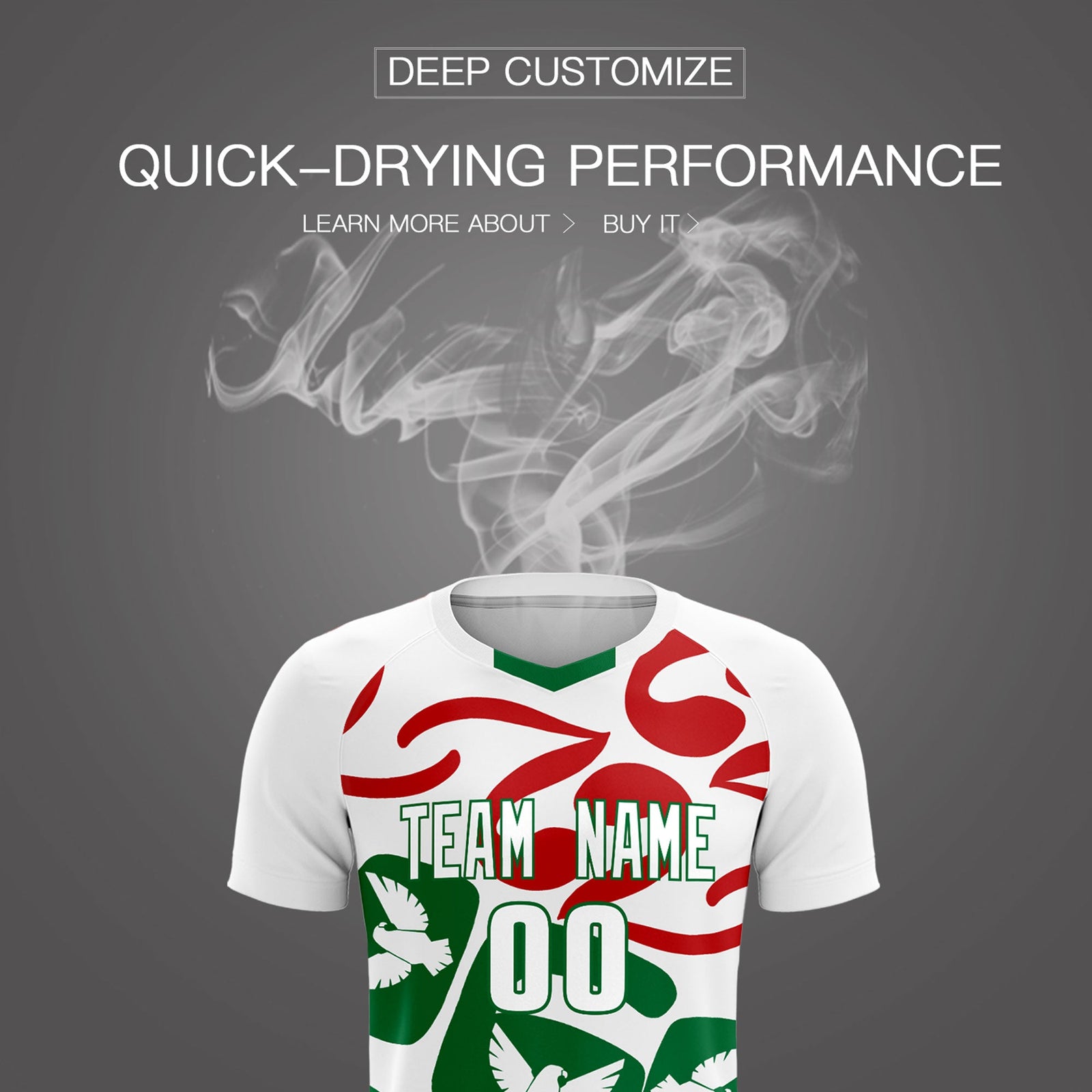 Custom White Mexico Eagle World Cup Inspired Wrinkle-Resistant Graffiti Pattern Soccer Sets Jersey