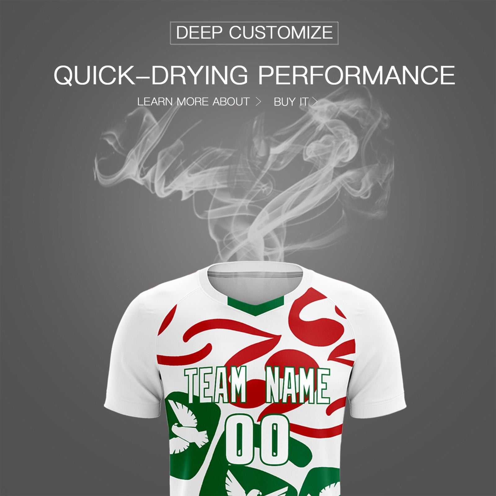 Custom White Mexico Eagle World Cup Inspired Wrinkle-Resistant Graffiti Pattern Soccer Sets Jersey