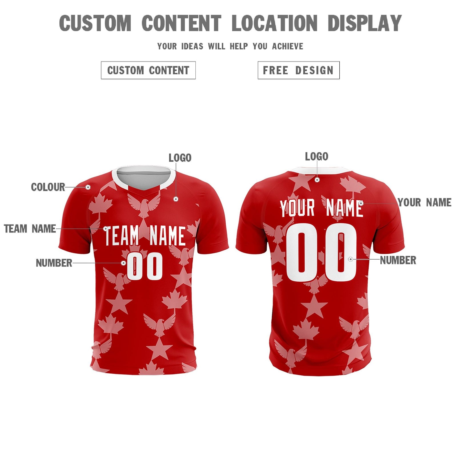 Custom Red World Cup Inspired Breathable&Quick-Drying Training Uniform Graffiti Pattern Soccer Sets Jersey