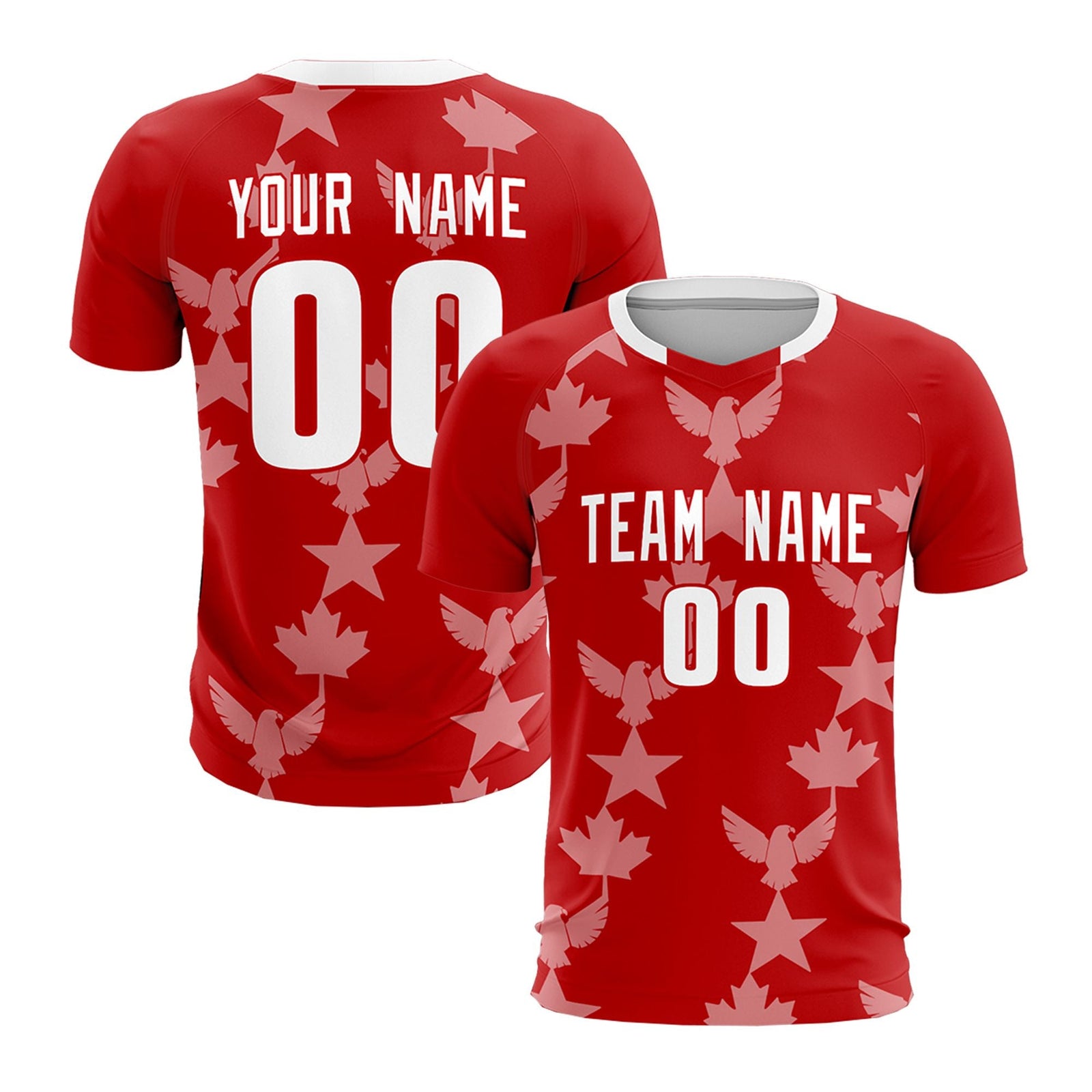 Custom Red World Cup Inspired Breathable&Quick-Drying Training Uniform Graffiti Pattern Soccer Sets Jersey