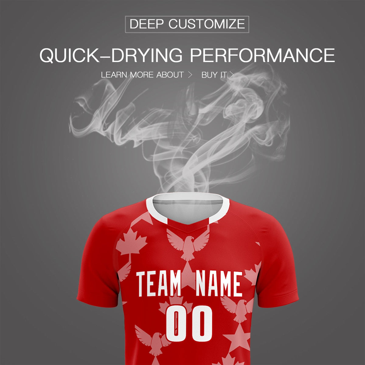 Custom Red World Cup Inspired Breathable&amp;Quick-Drying Training Uniform Graffiti Pattern Soccer Sets Jersey