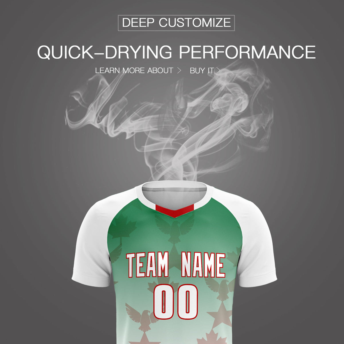 Custom White Kelly Green World Cup Inspired Quick-Drying Training Uniform Gradient Fashion Soccer Sets Jersey