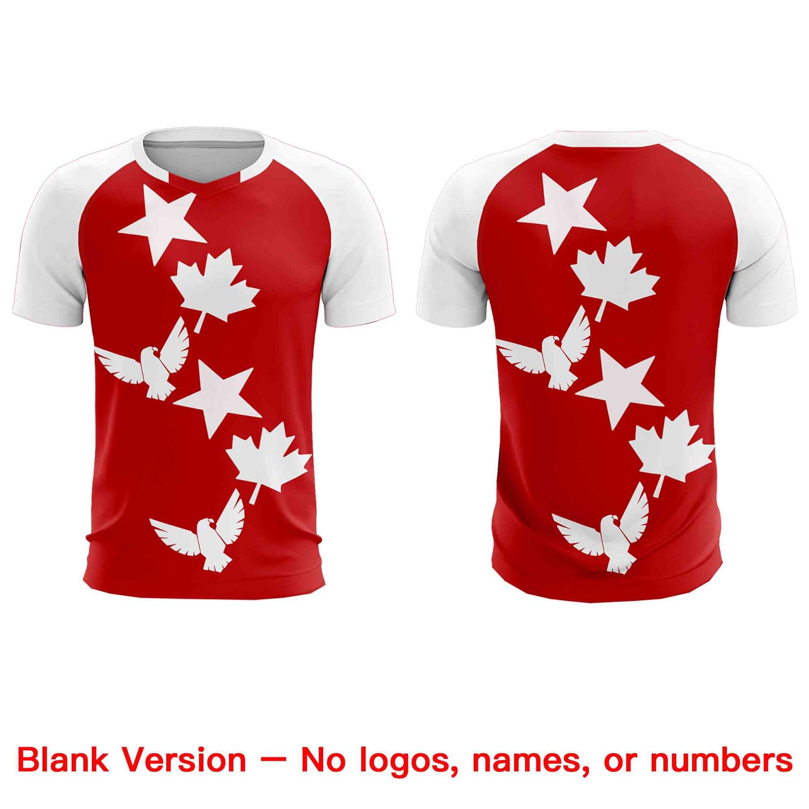 Custom White Red World Cup Inspired Lightweight&Drapable Training Uniform Raglan Sleeve Soccer Sets Jersey