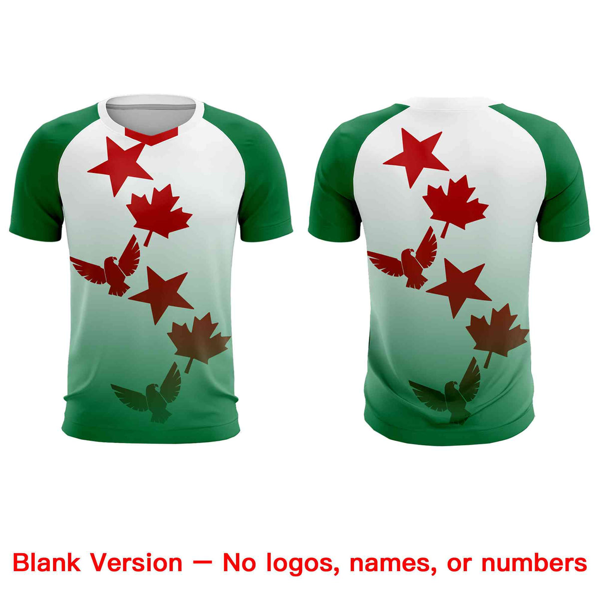 Custom Kelly Green White World Cup Inspired Quick-Drying Training Uniform Gradient Fashion Soccer Sets Jersey
