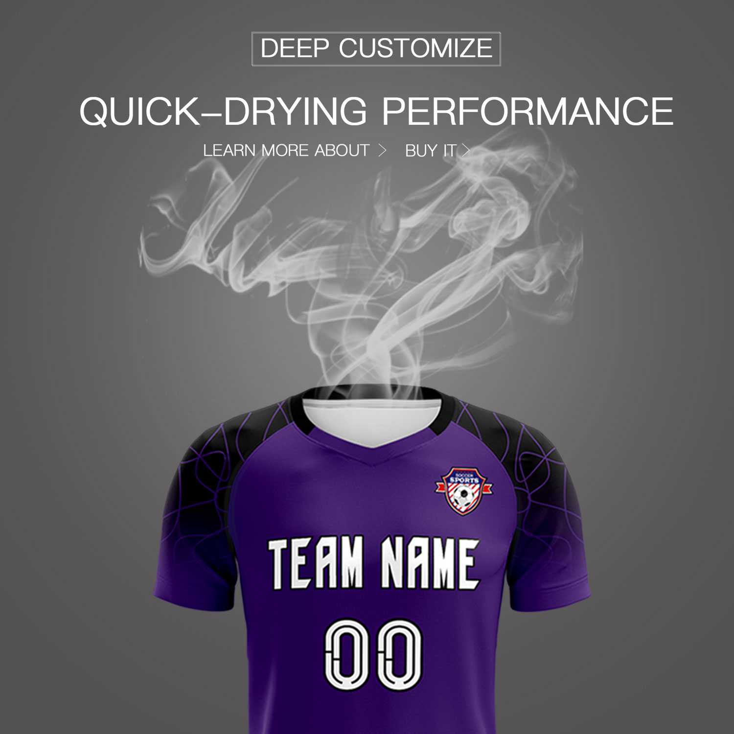 Custom Purple Classic Soccer Training Sets Jersey For Adults/Kids