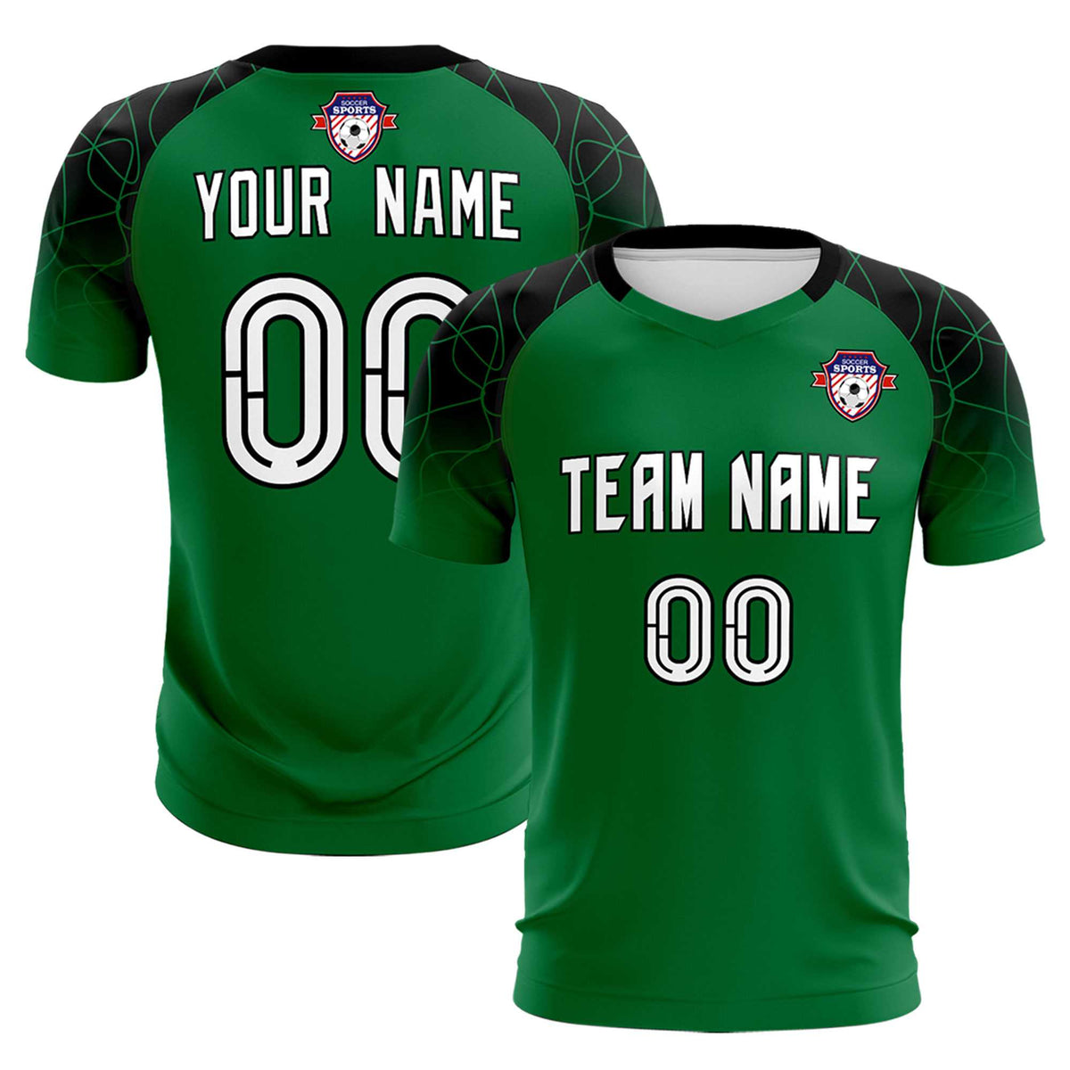 Custom Kelly Green Classic Soccer Training Sets Jersey For Adults/Kids