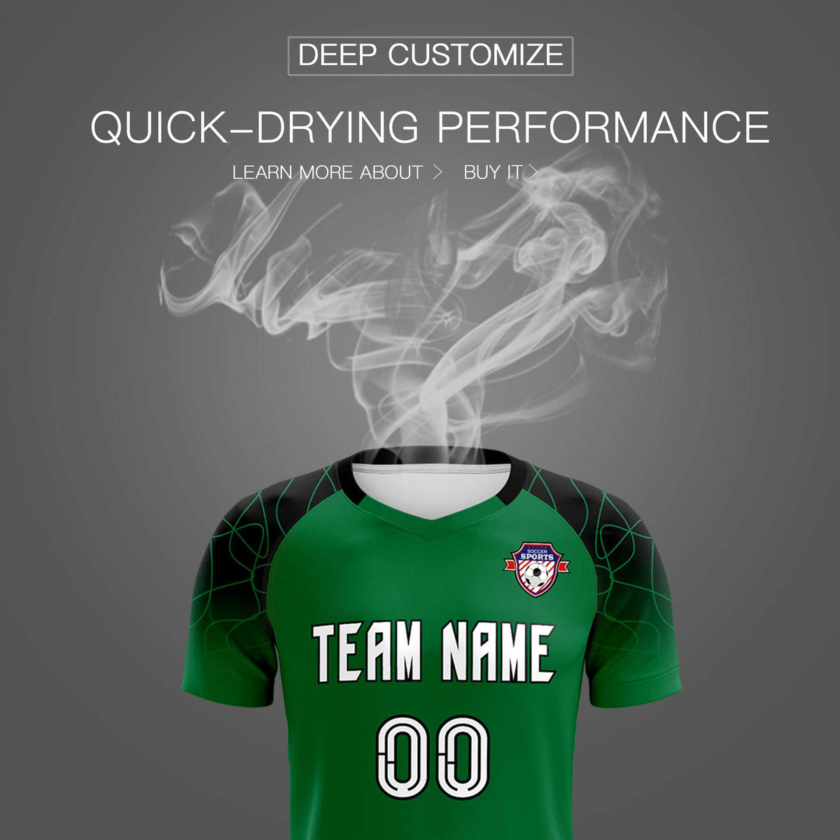 Custom Kelly Green Classic Soccer Training Sets Jersey For Adults/Kids