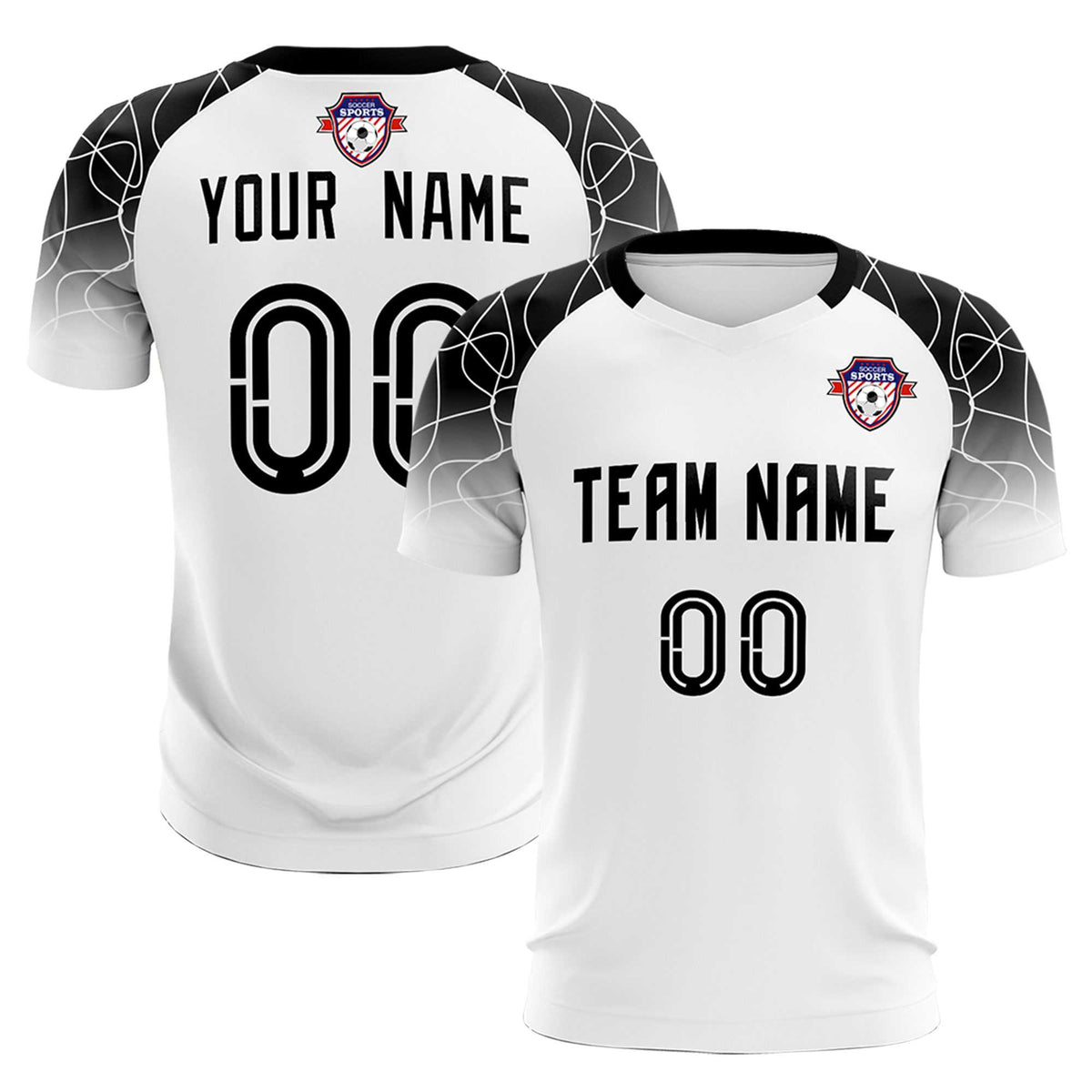 Custom White Classic Soccer Training Sets Jersey For Adults/Kids