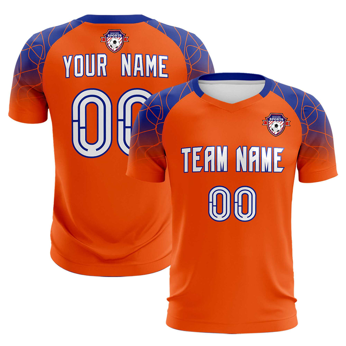 Custom Orange Classic Soccer Training Sets Jersey For Adults/Kids