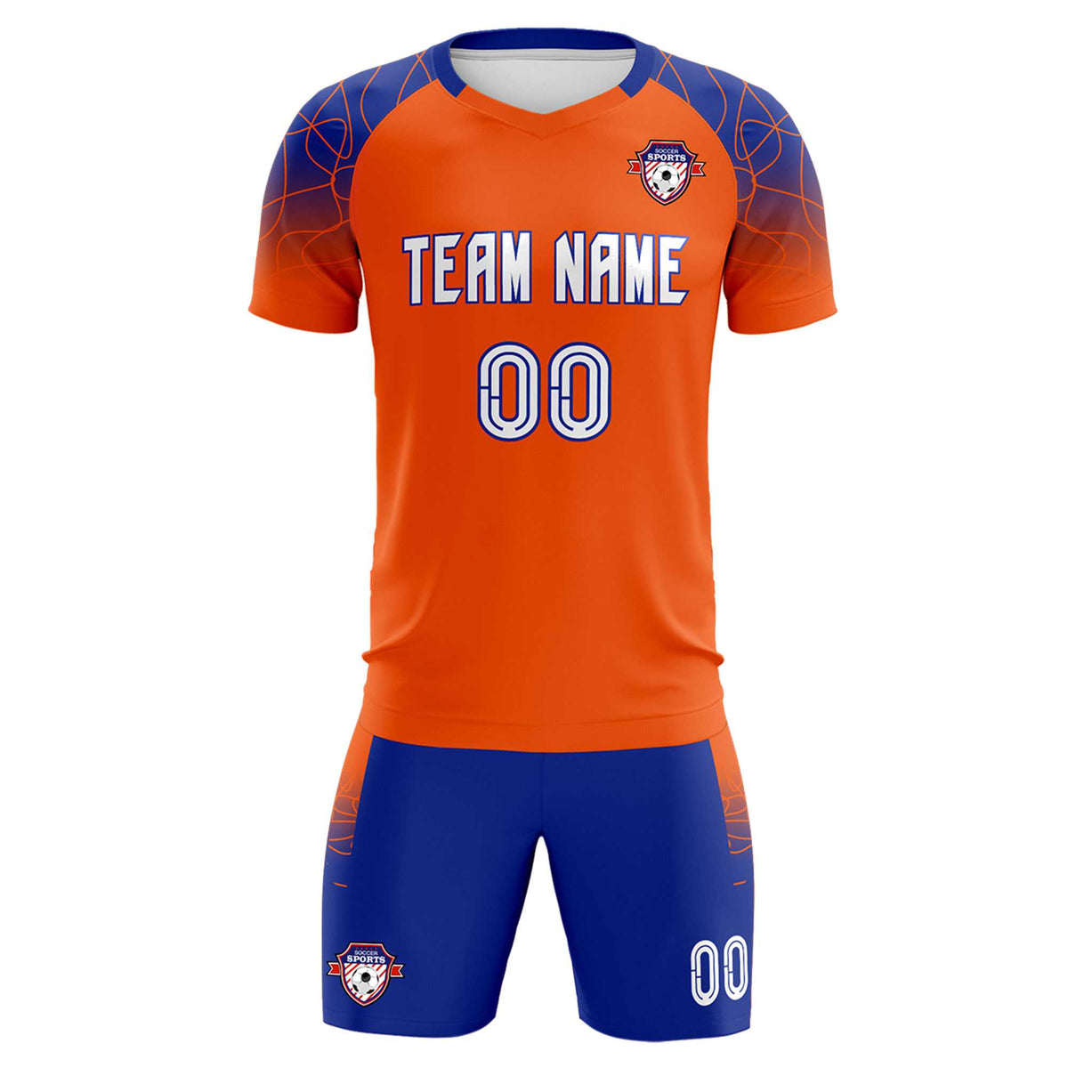 Custom Orange Classic Soccer Training Sets Jersey For Adults/Kids
