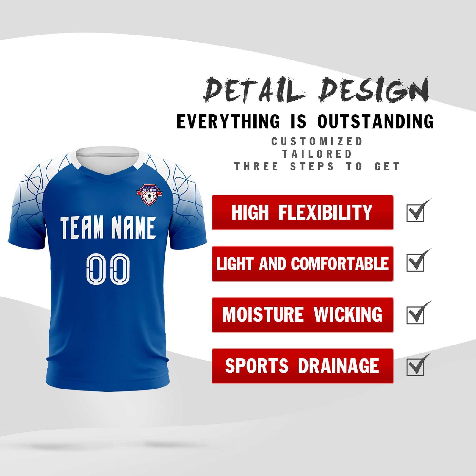 Custom Navy Classic Soccer Training Sets Jersey For Adults/Kids