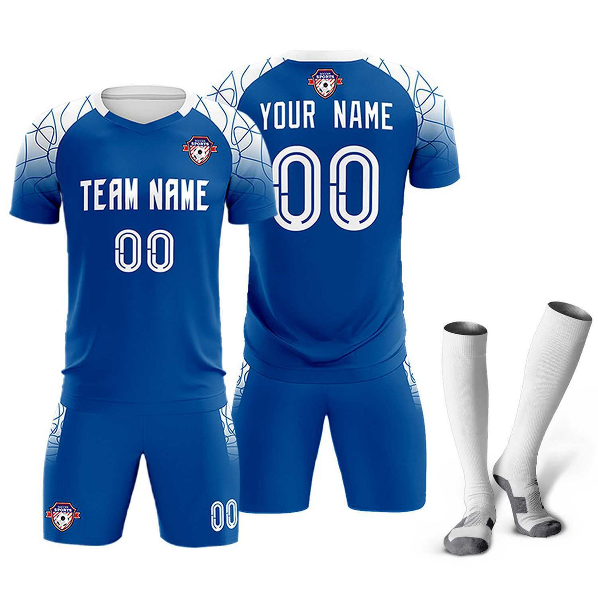 Custom Navy Classic Soccer Training Sets Jersey For Adults/Kids