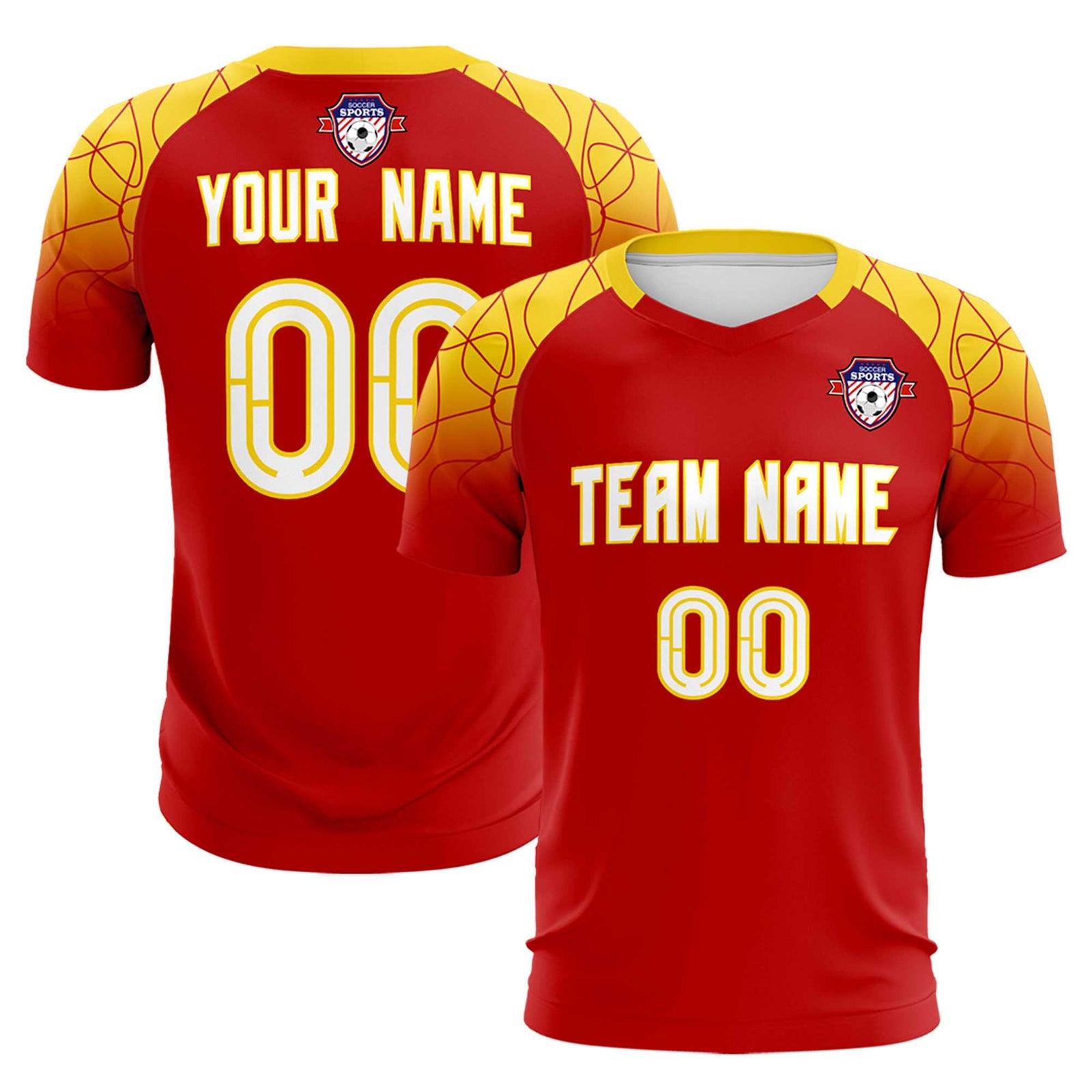 Custom Red Classic Soccer Training Sets Jersey For Adults/Kids