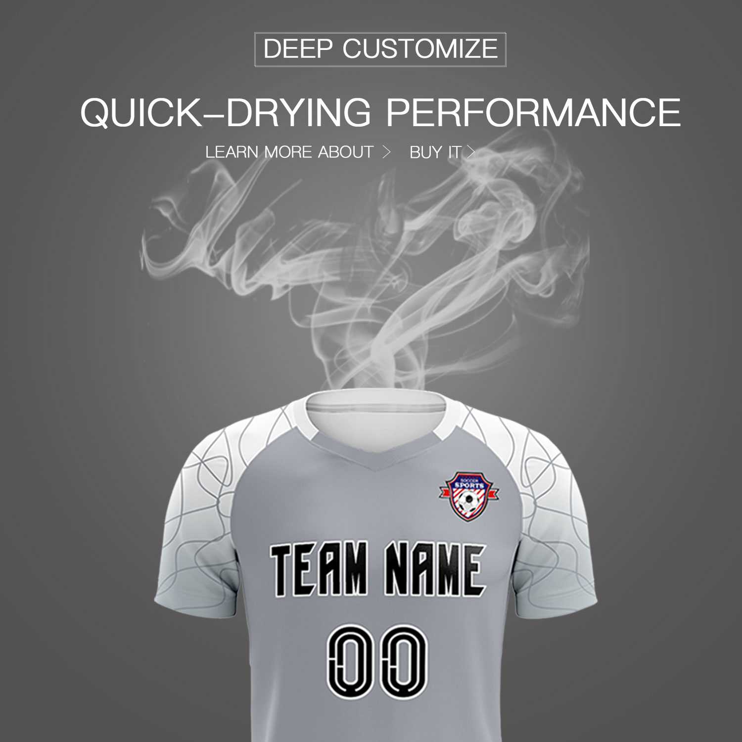 Custom Silver Classic Soccer Training Sets Jersey For Adults/Kids