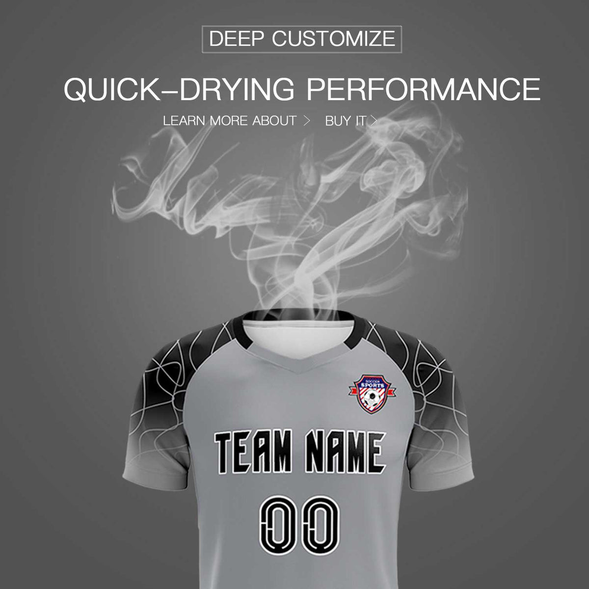 Custom Silver Classic Soccer Training Sets Jersey For Adults/Kids