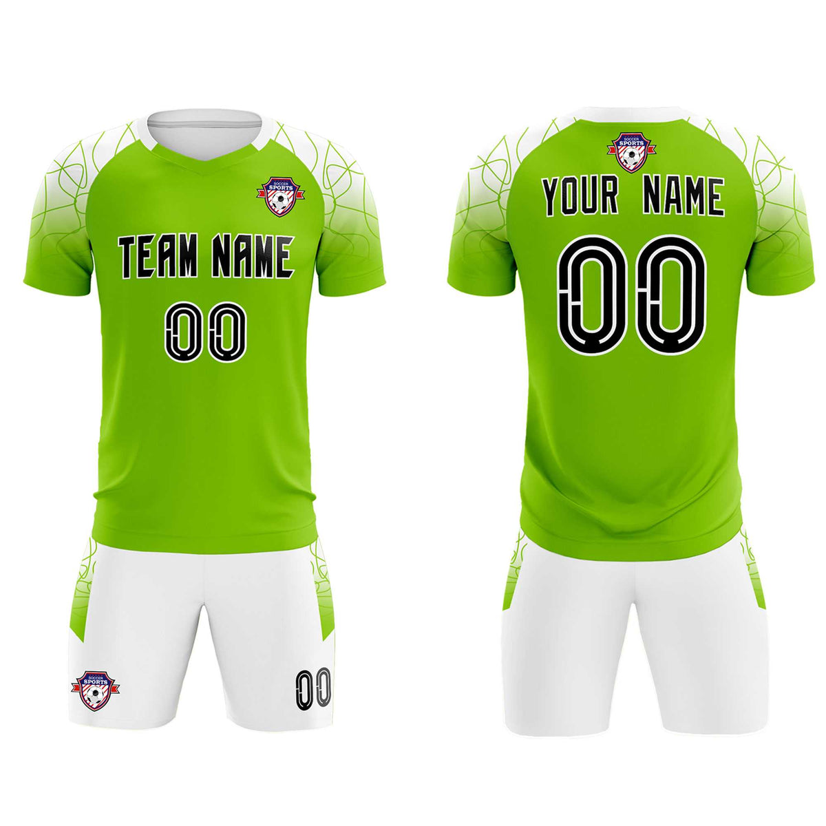 Custom Green Classic Soccer Training Sets Jersey For Adults/Kids
